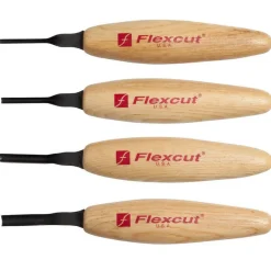 Flexcut Micro Tool Set of 4 - Deep U-Gouge