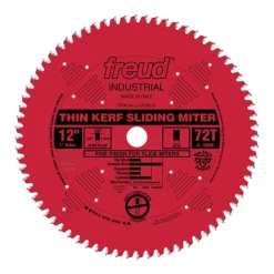 Freud 12" Thin Kerf Sliding Miter Blade: 12" x 72 Tooth - .090" Kerf